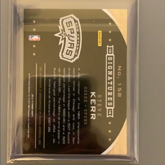 13-14 panini hoops STEVE KERR autograph AUTHENTIC - Picture 2 of 2
